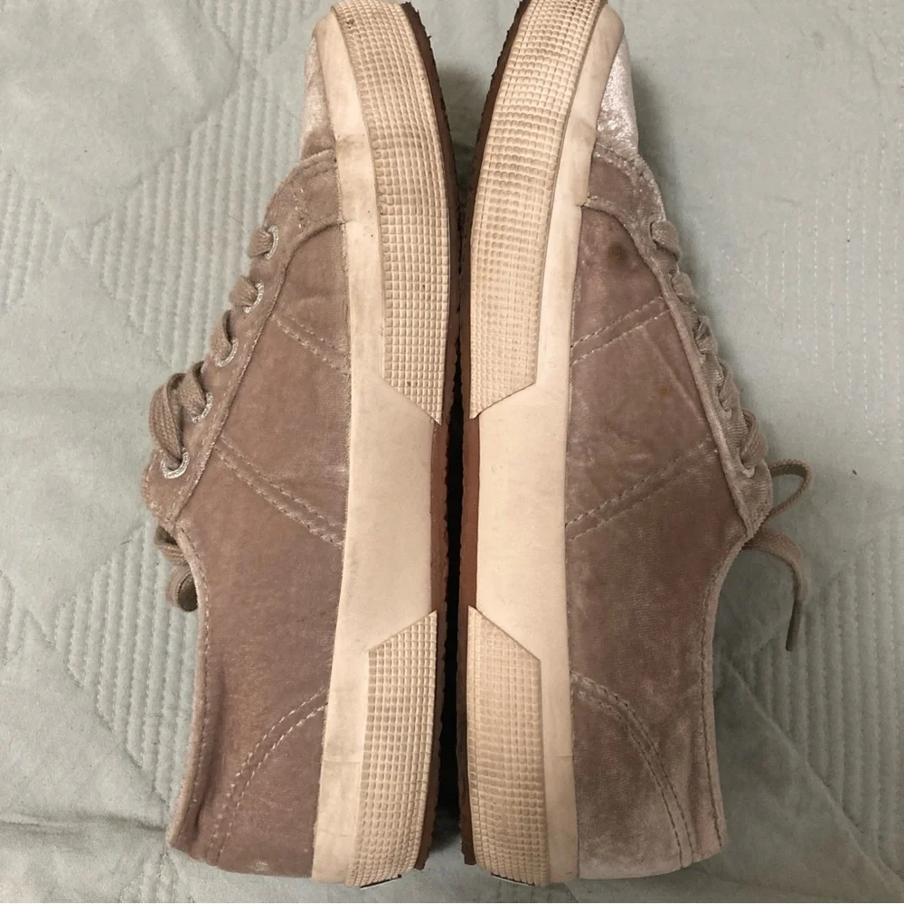 Superga Velvet Sneakers Skate Shoes Womens Size 7 Beige Tan S00DJRO - Picture 7 of 16